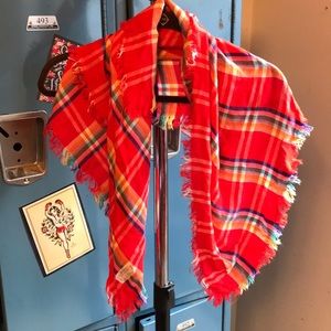 Echo Bright Multicolored Plaid Scarf